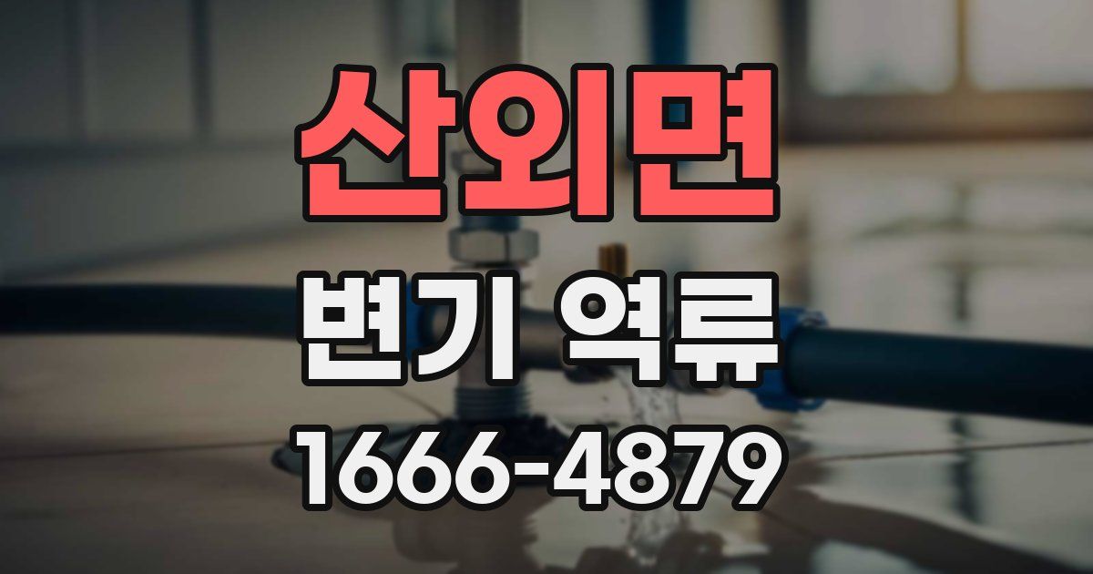 산외면 변기 역류