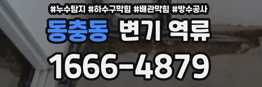 동충동 변기 역류