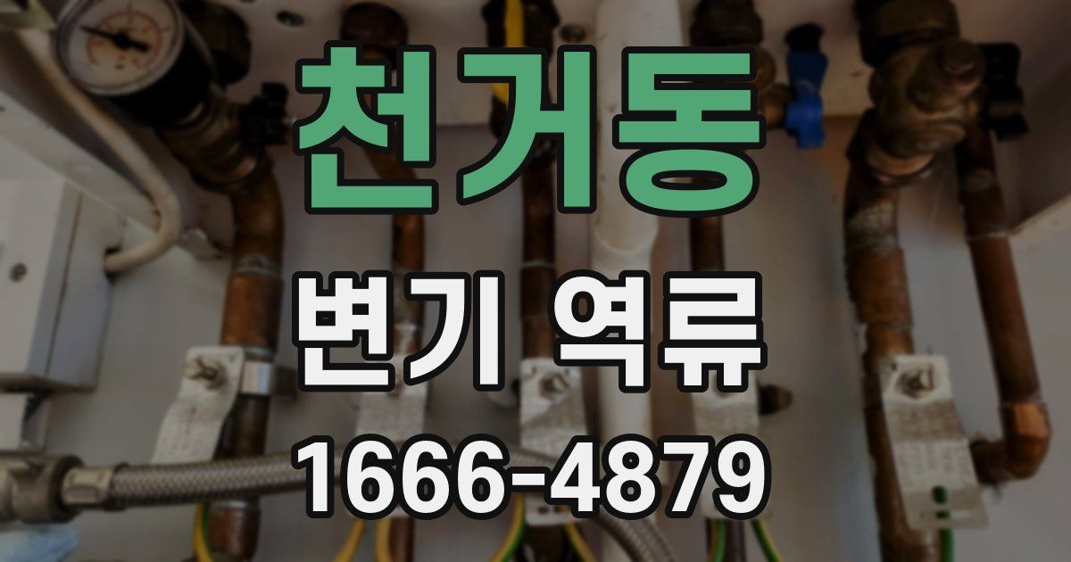 천거동 변기 역류