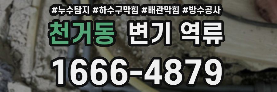 천거동 변기 역류