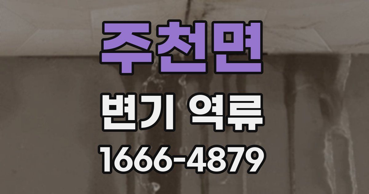주천면 변기 역류