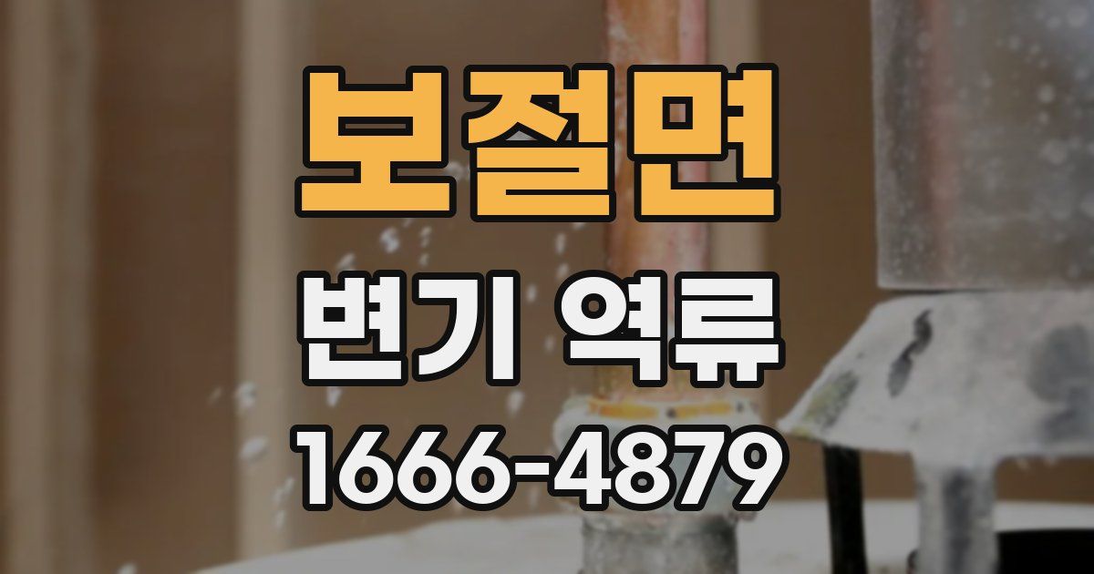 보절면 변기 역류