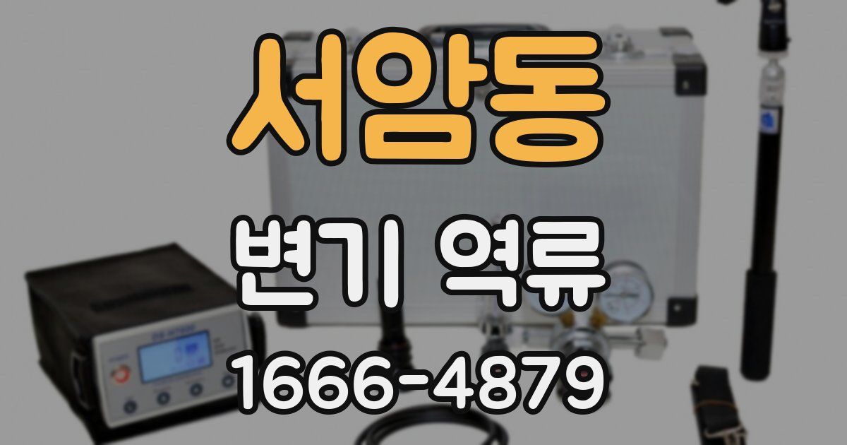 서암동 변기 역류