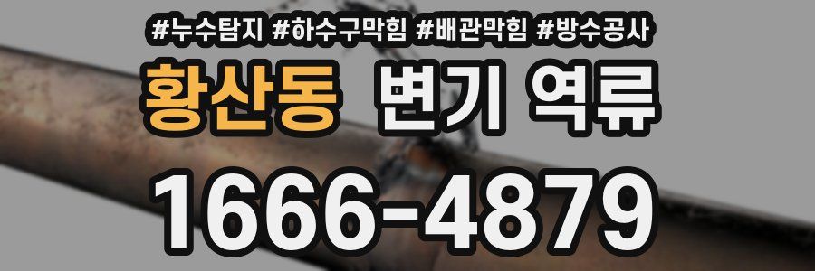 황산동 변기 역류