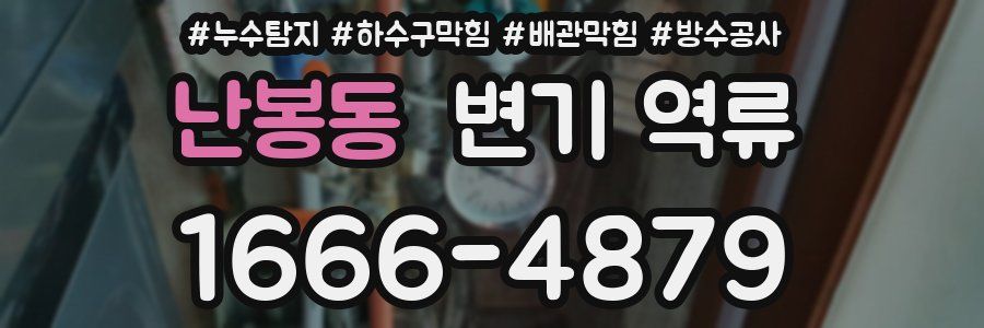 난봉동 변기 역류