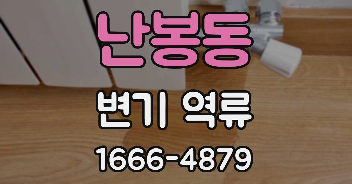 난봉동 변기 역류