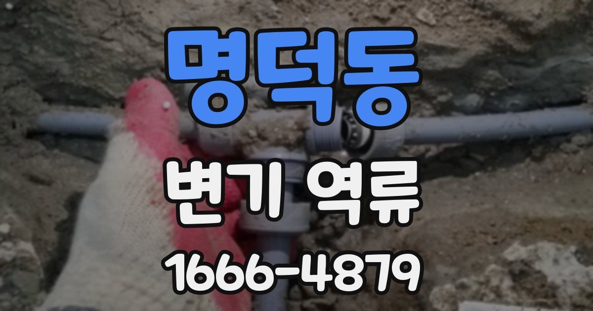 명덕동 변기 역류