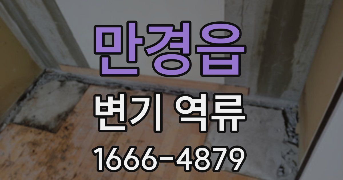 만경읍 변기 역류