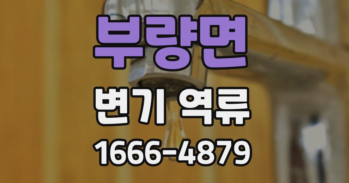 부량면 변기 역류