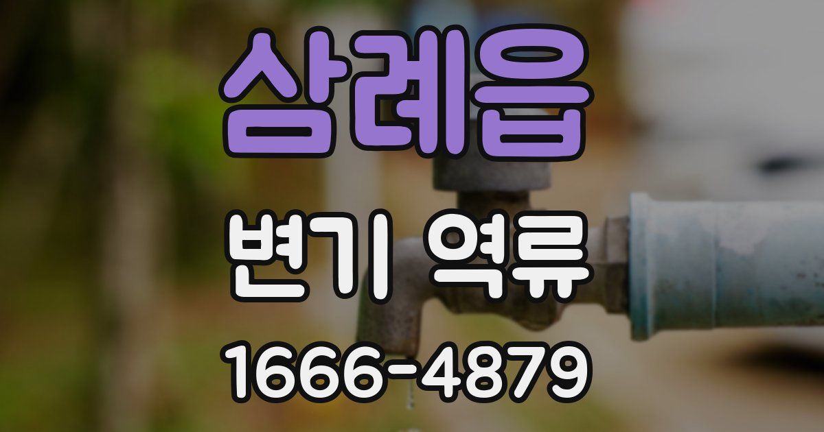 삼례읍 변기 역류