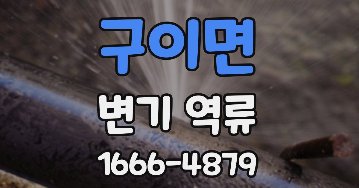 구이면 변기 역류