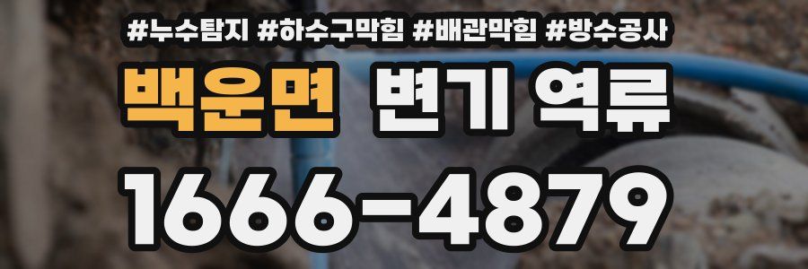 백운면 변기 역류