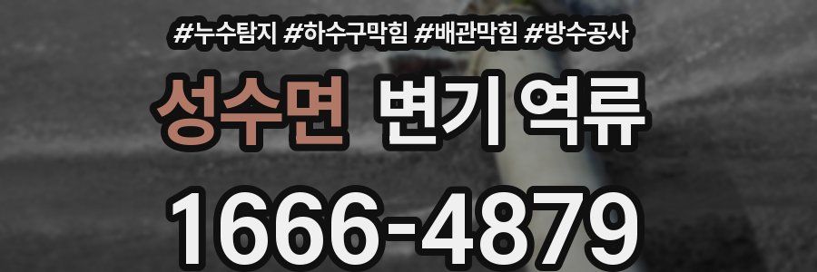 성수면 변기 역류