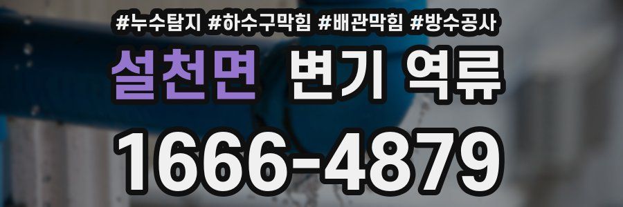 설천면 변기 역류