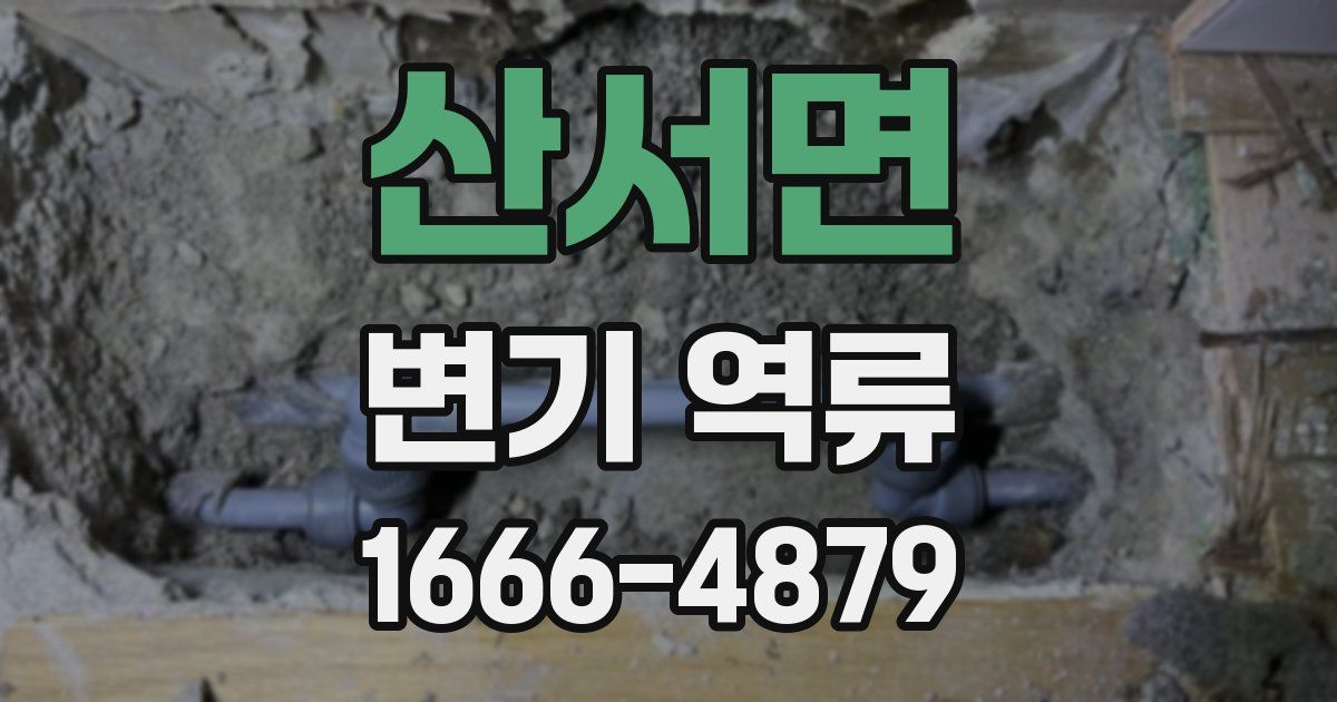 산서면 변기 역류