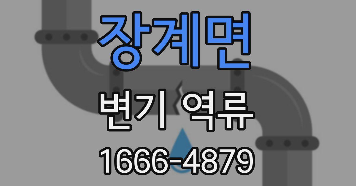 장계면 변기 역류
