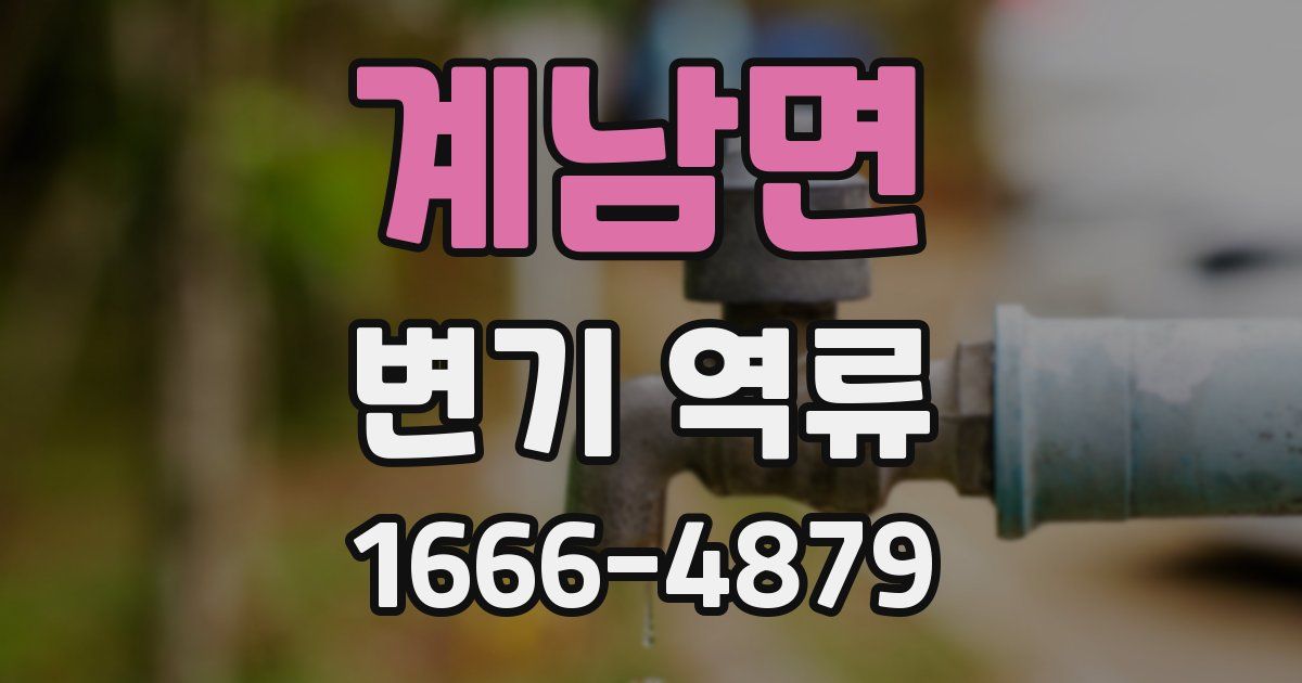 계남면 변기 역류