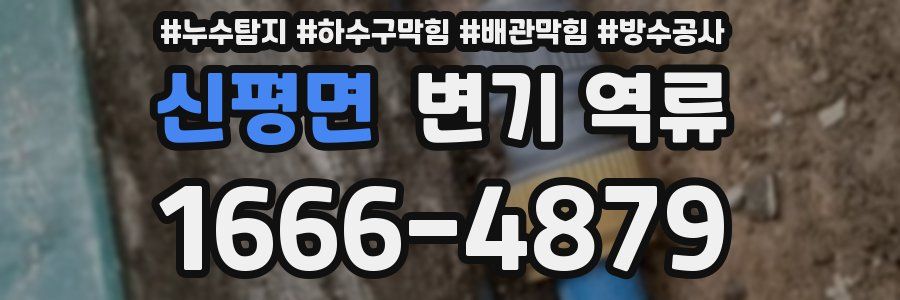 신평면 변기 역류