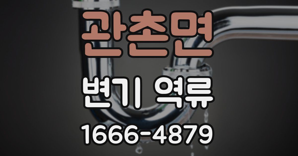 관촌면 변기 역류