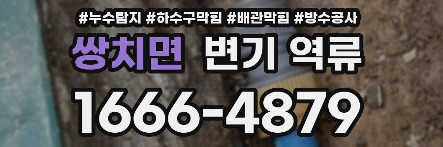 쌍치면 변기 역류
