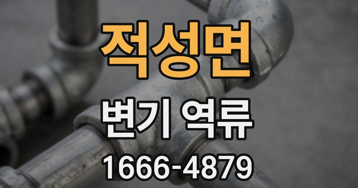 적성면 변기 역류