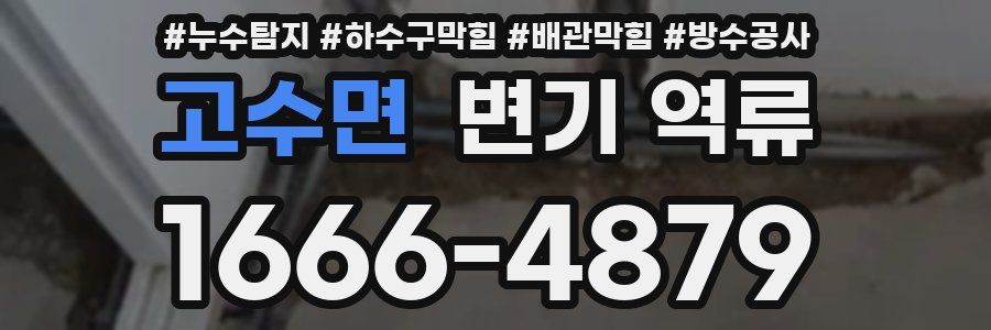 고수면 변기 역류