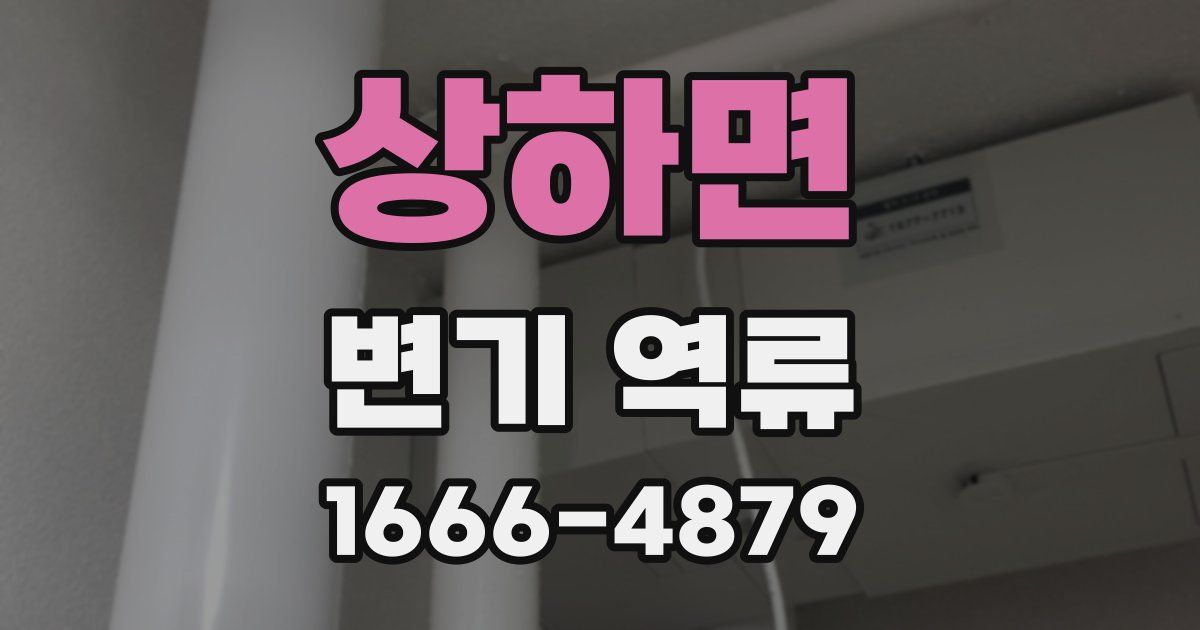 상하면 변기 역류