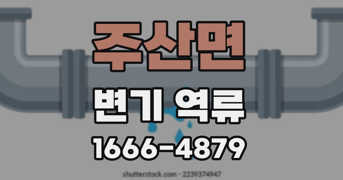 주산면 변기 역류