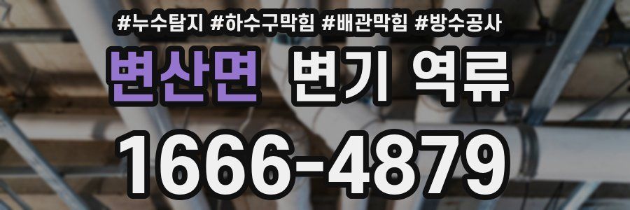 변산면 변기 역류