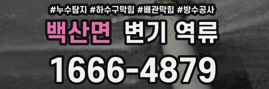 백산면 변기 역류
