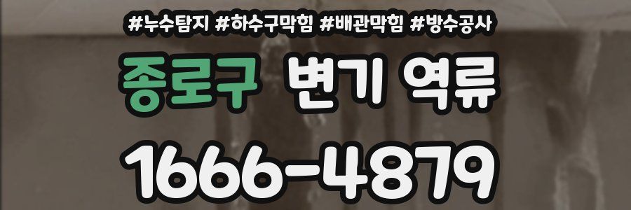 종로구 변기 역류