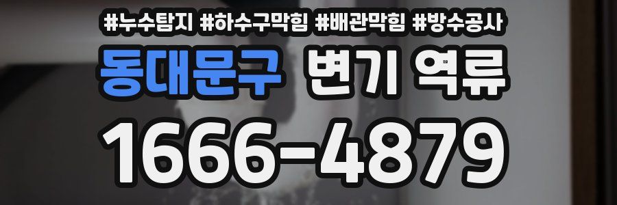 동대문구 변기 역류
