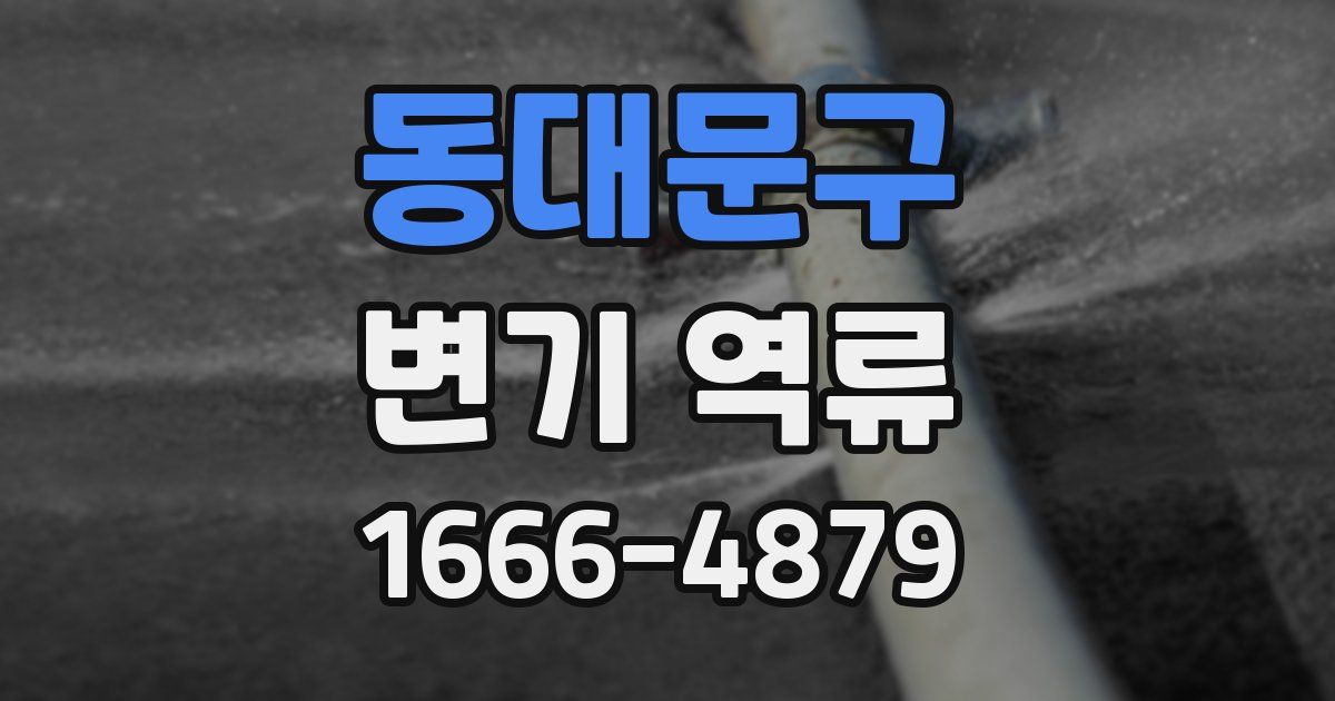 동대문구 변기 역류