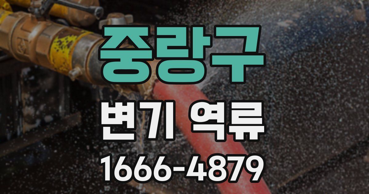 중랑구 변기 역류