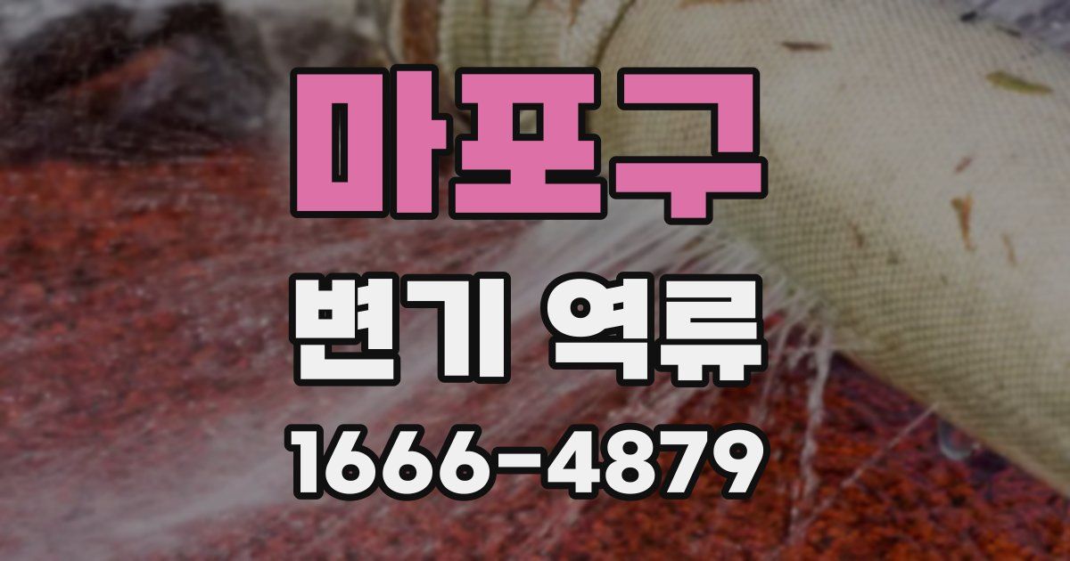 마포구 변기 역류