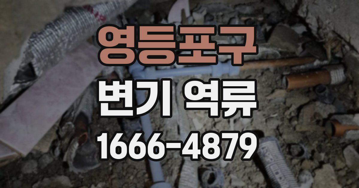영등포구 변기 역류