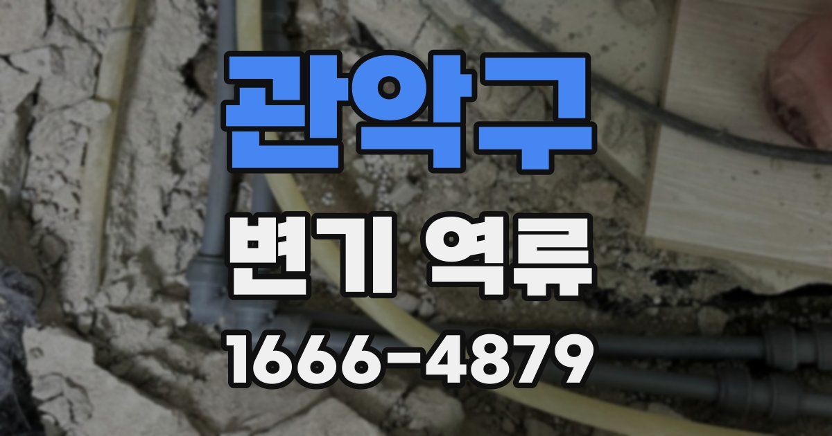 관악구 변기 역류