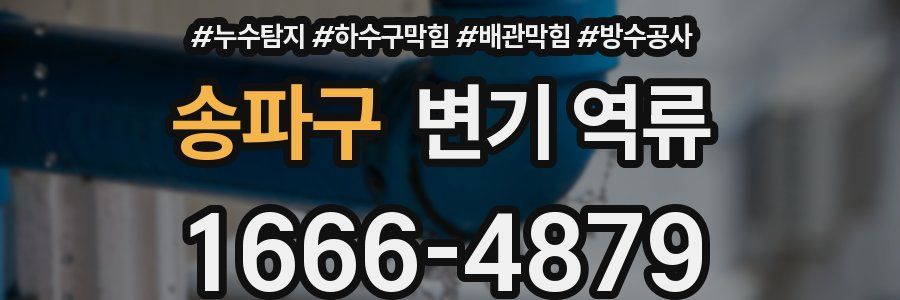 송파구 변기 역류