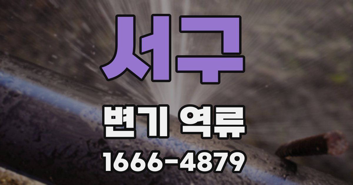 서구 변기 역류