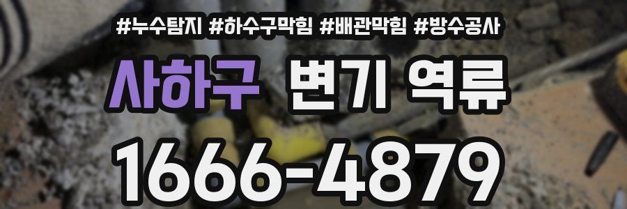 사하구 변기 역류