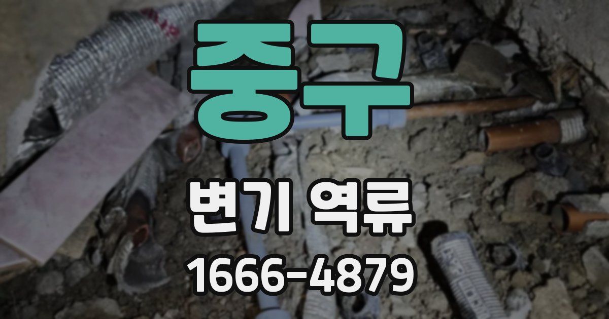 중구 변기 역류