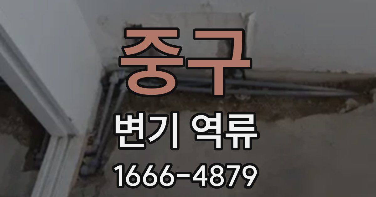 중구 변기 역류