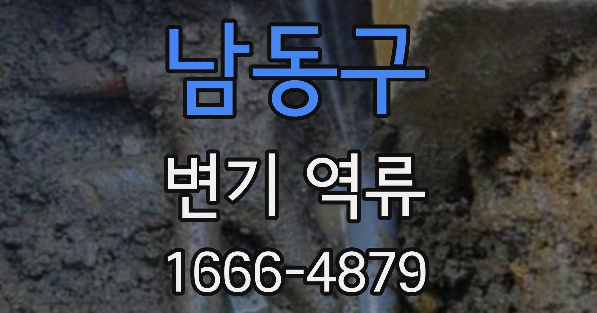 남동구 변기 역류