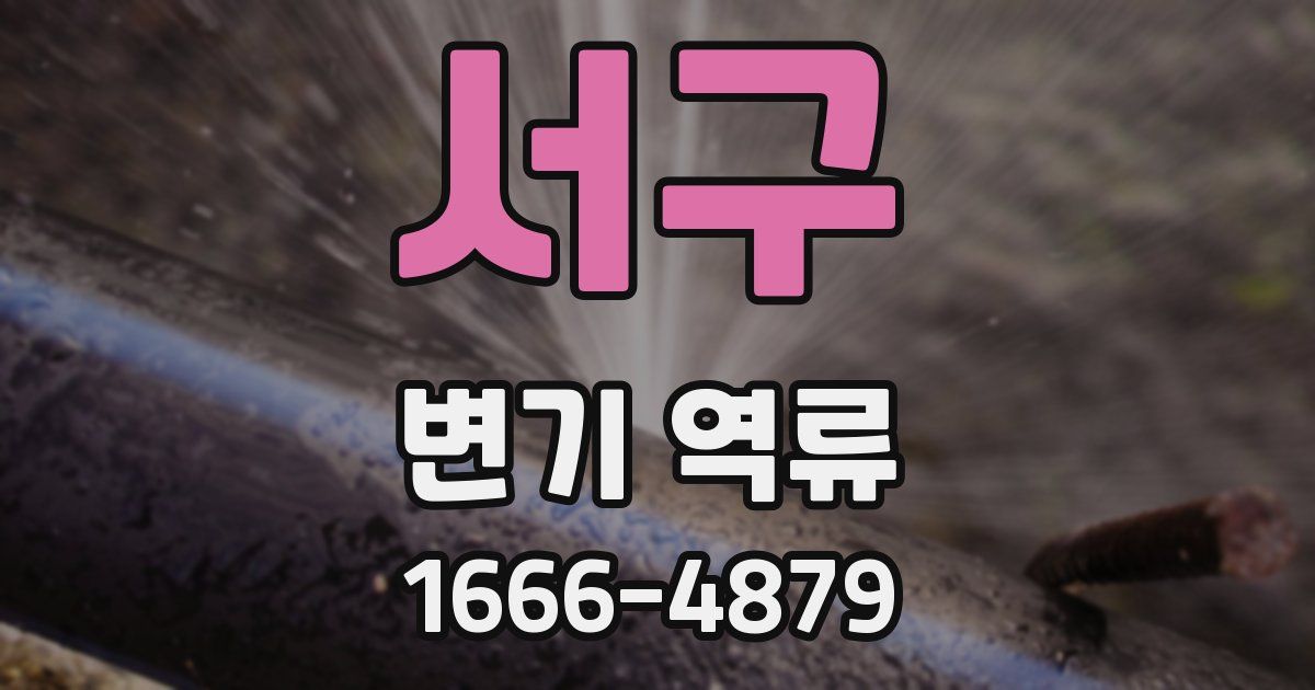 서구 변기 역류