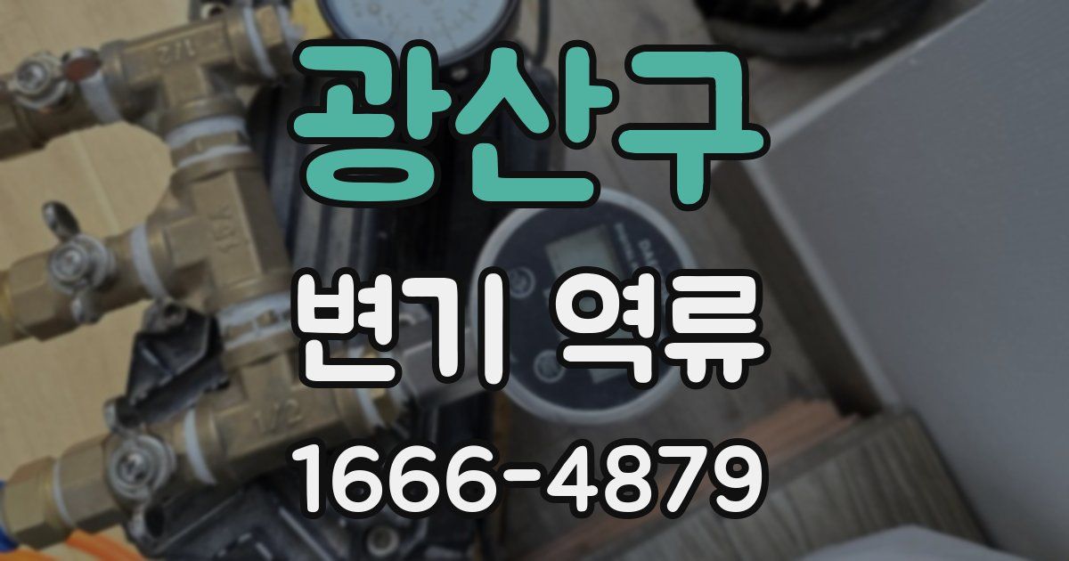 광산구 변기 역류