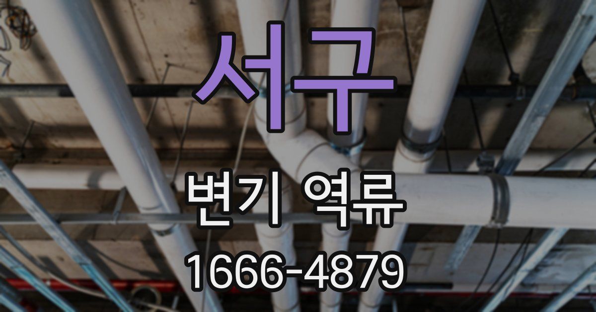 서구 변기 역류
