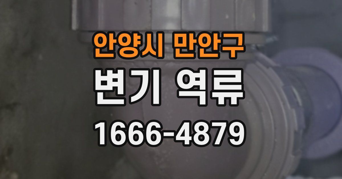 안양시 만안구 변기 역류