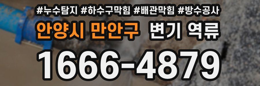 안양시 만안구 변기 역류