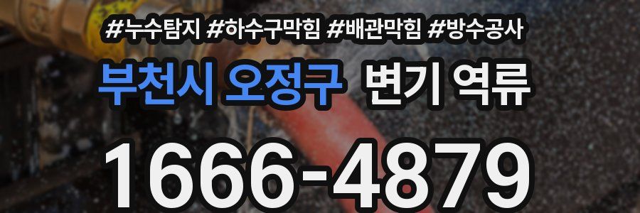 부천시 오정구 변기 역류