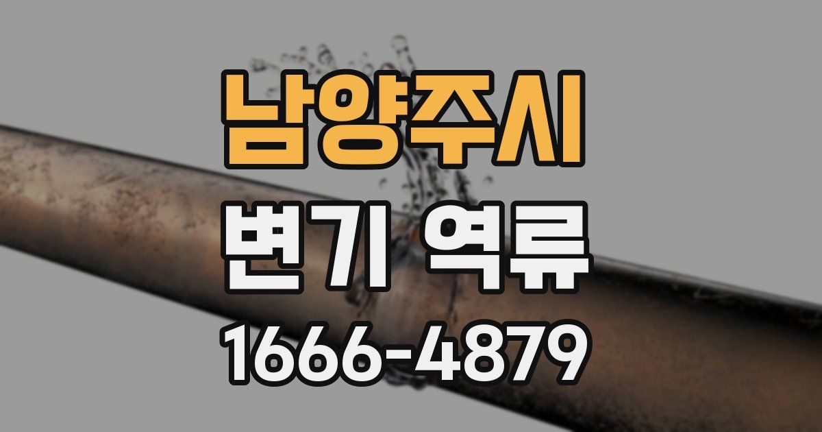 남양주시 변기 역류